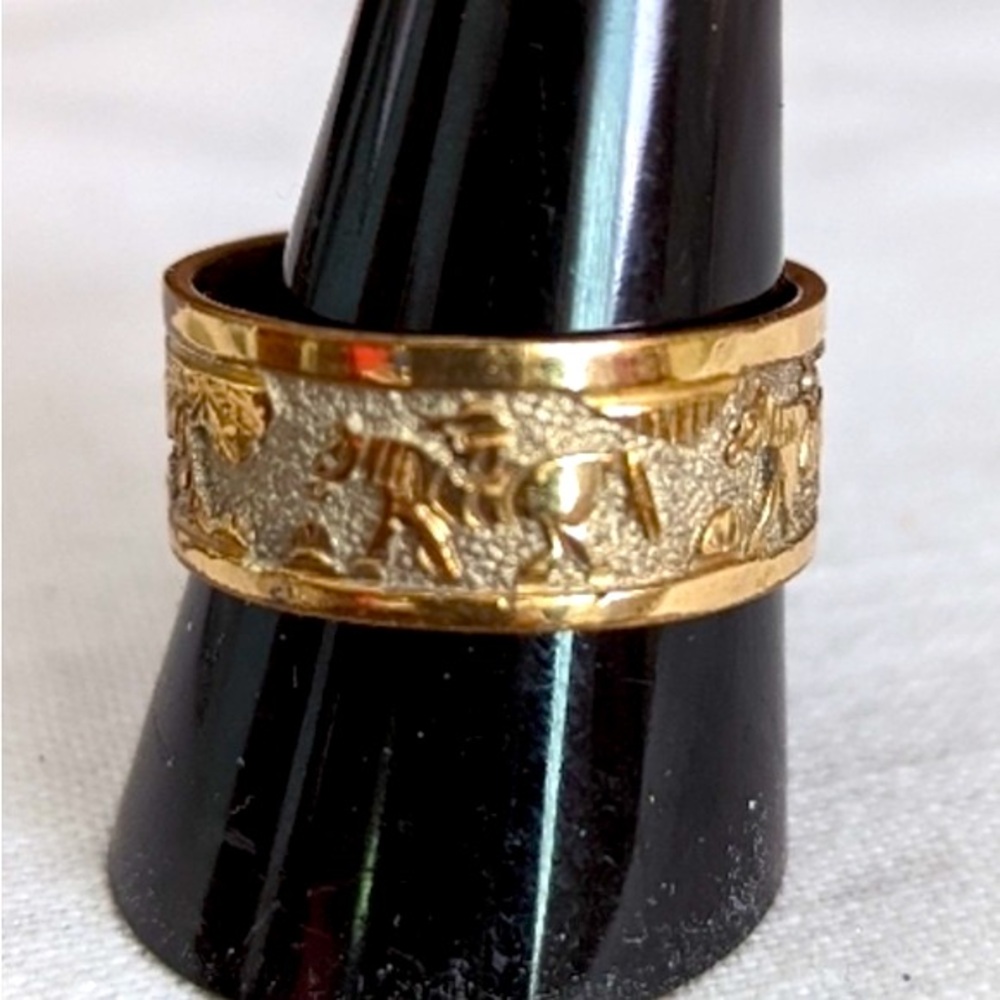Native American Navajo Vintage Storyteller Ring Size 11 1/2 - Picture 4 of 12